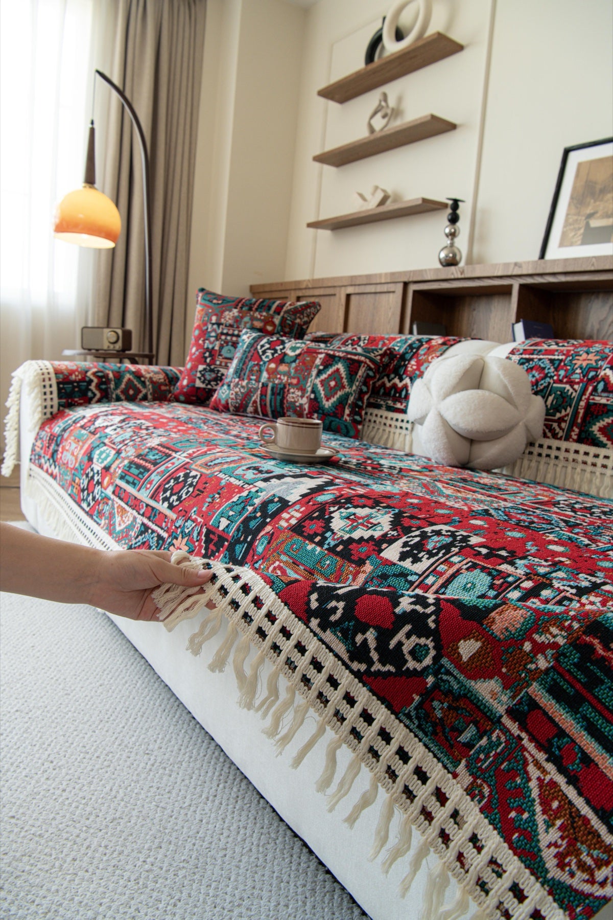 Sofa Decor Atlas Kilim Fringe Sofa Cover Piece - kilim sofa cover piece styling for kilim fringe sofa cover piece in Australia, image 17