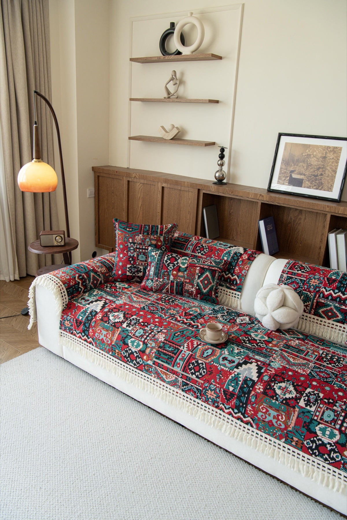 Sofa Decor Atlas Kilim Fringe Sofa Cover Piece - kilim sofa cover piece styling for kilim fringe sofa cover piece in Australia, image 3