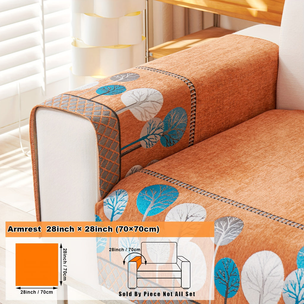 Moonlit in Orange: armrest panel with a diagram labelled 70 × 70 cm