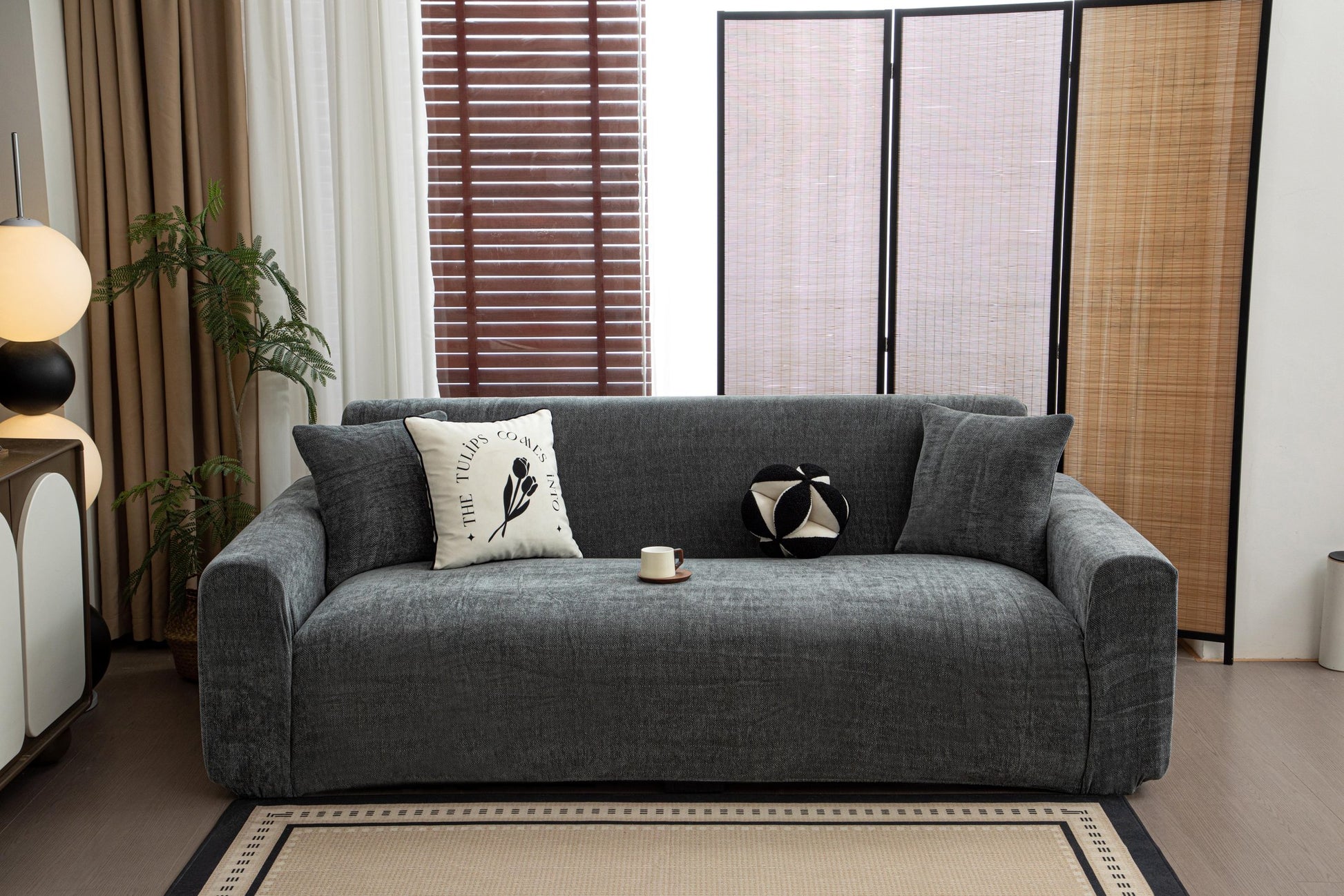 Sofa Decor Marlow Chenille Stretch Sofa Cover detail product image for weather resistant sofa cover in Australia
