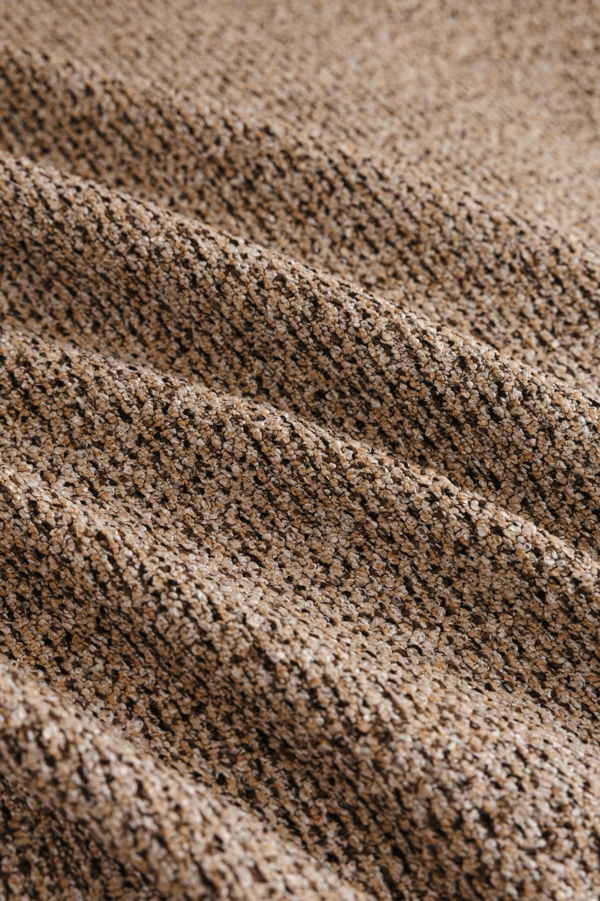 Sofa Decor Como Textured Boucle Fringe Sofa Throw Cover in Warm Taupe - textured boucle sofa throw cover styled couch cover in Australia, image 4