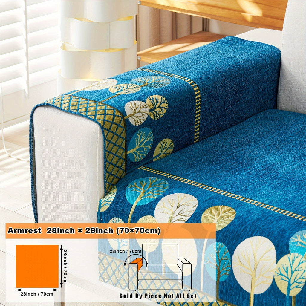 Moonlit in Blue: armrest panel with a diagram labelled 70 × 70 cm