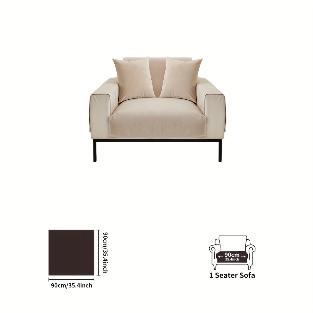Light Coffee Haven cover arrangement with a seat-panel diagram labelled 90 × 90 cm
