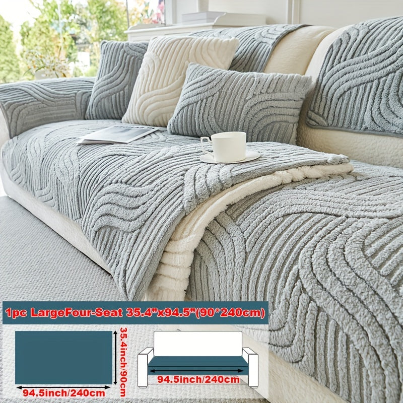 Sofa Decor Velvetta Plush Sofa Cover lifestyle product image for stretch sofa cover in Australia