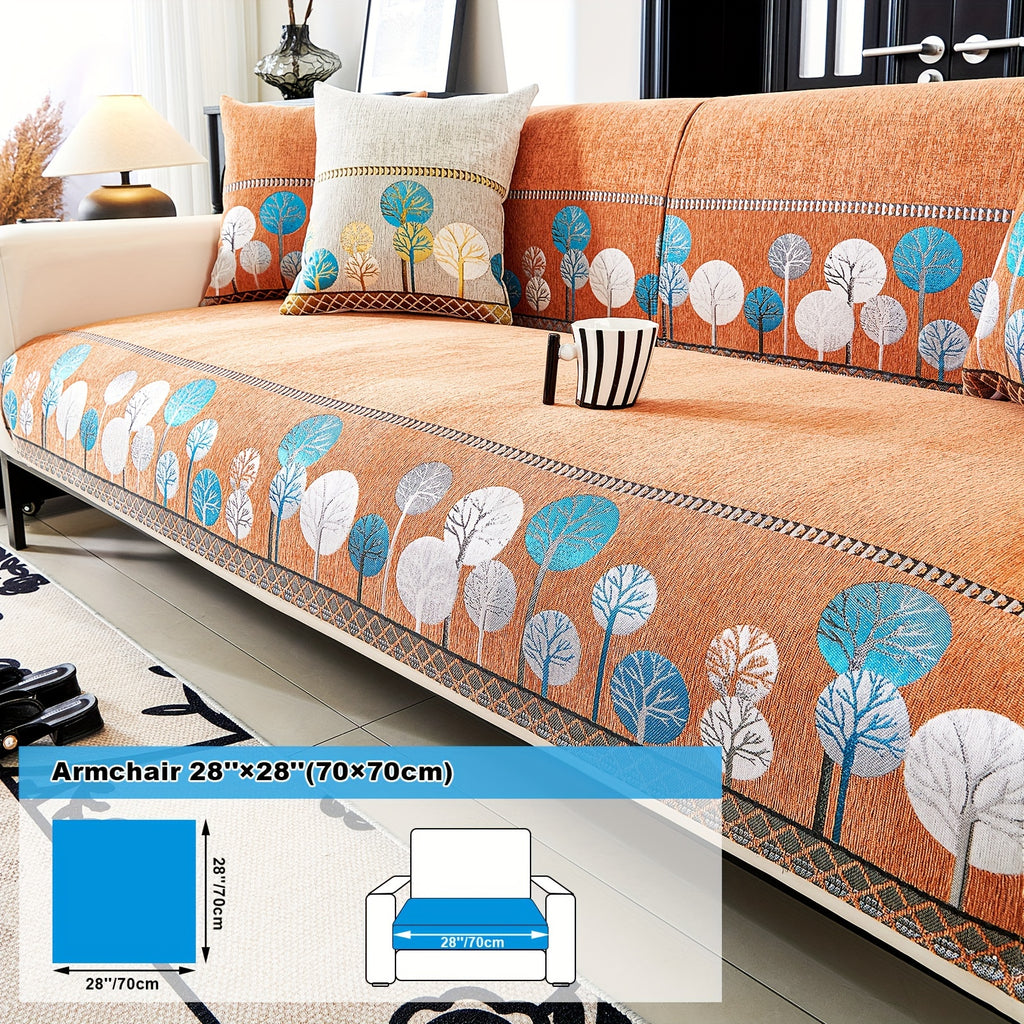 Sienna in Orange: sofa arrangement with an armchair diagram labelled 70 × 70 cm