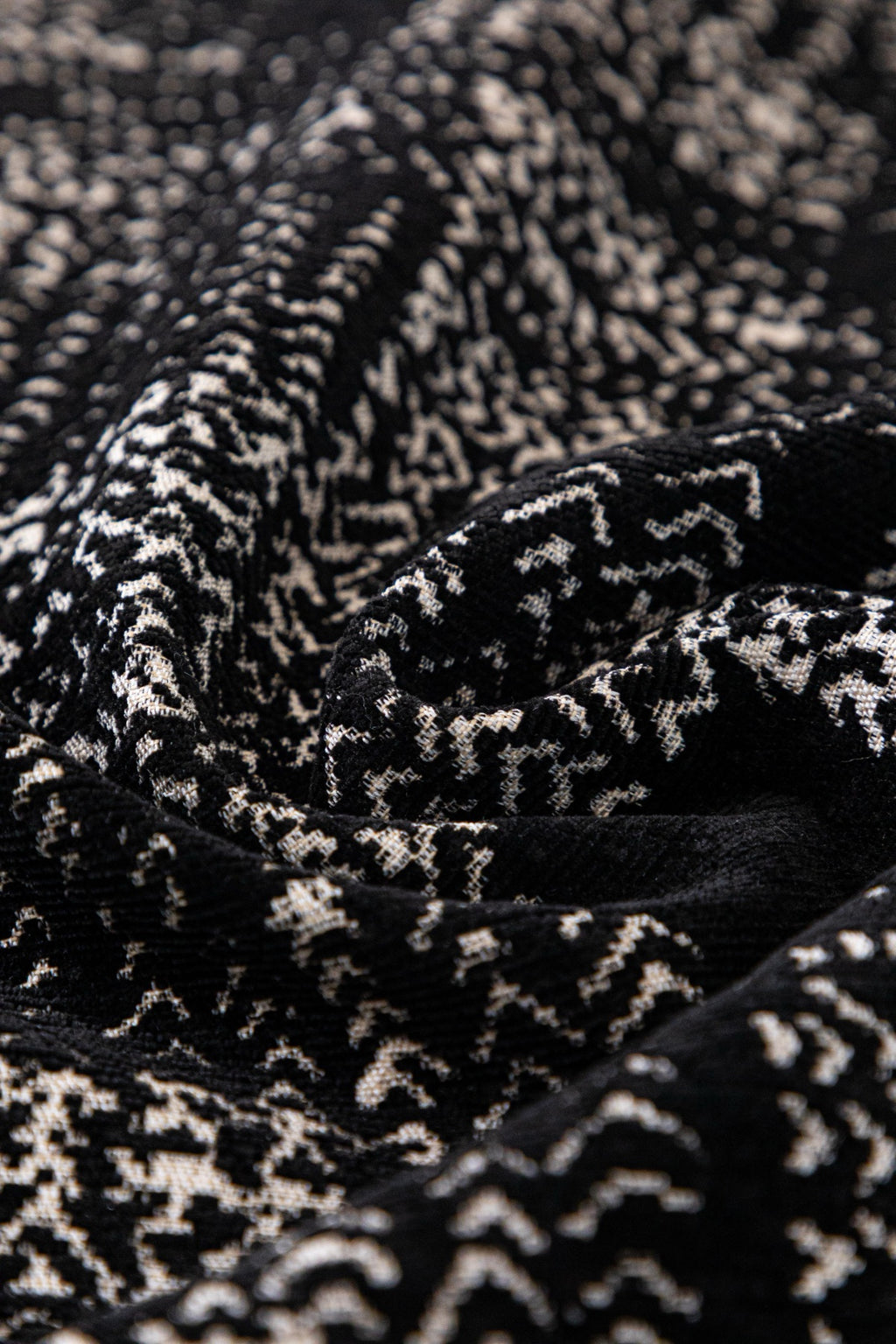 Sofa Decor Hampton Plaid Jacquard Sofa Seat Cover in Charcoal Black Plaid - fabric texture detail image for plaid sofa seat covers in Australia