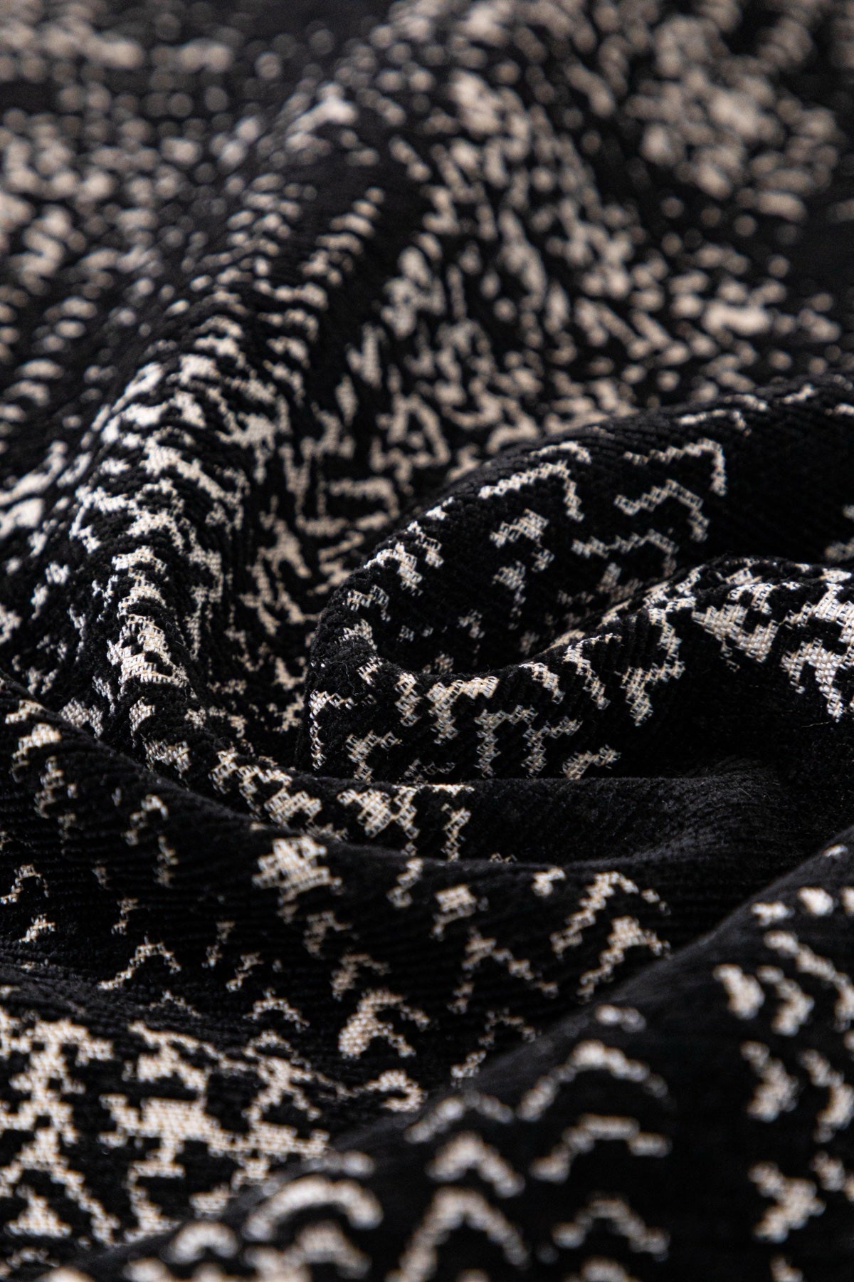 Sofa Decor Hampton Plaid Jacquard Sofa Seat Cover in Charcoal Black Plaid - fabric texture detail image for plaid sofa seat covers in Australia