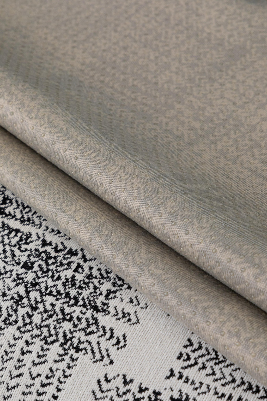 Sofa Decor Hampton Plaid Jacquard Sofa Seat Cover in Silver Grey Plaid - fabric texture detail image for plaid sofa seat covers in Australia