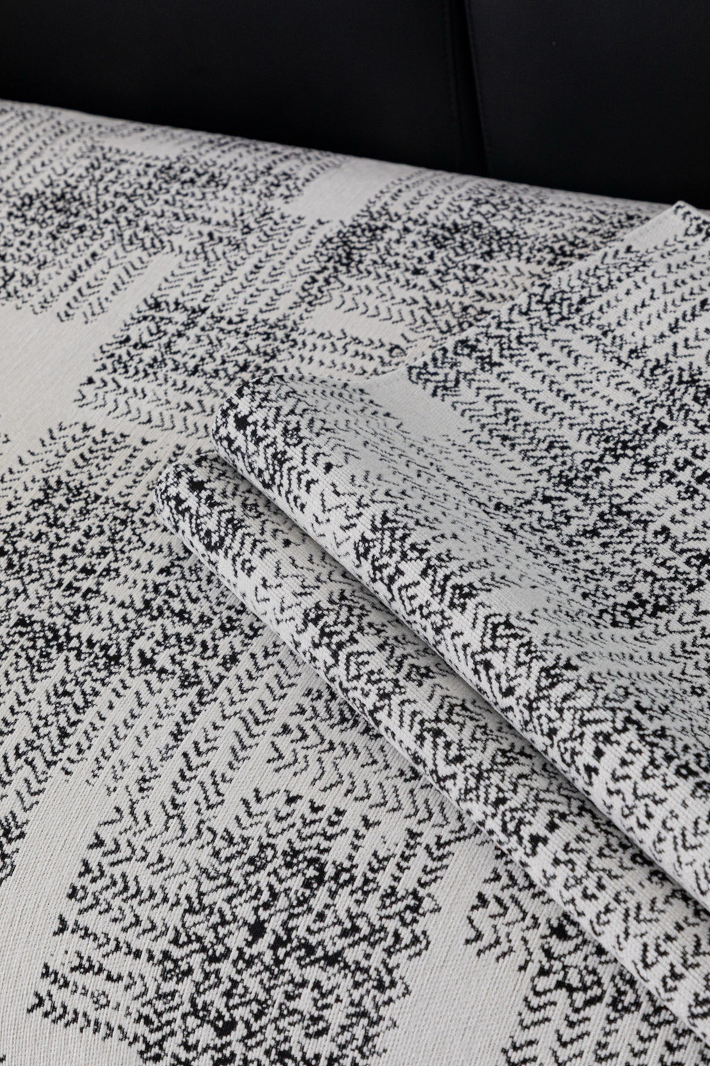 Sofa Decor Hampton Plaid Jacquard Sofa Seat Cover in Silver Grey Plaid - fabric texture detail image for plaid sofa seat covers in Australia