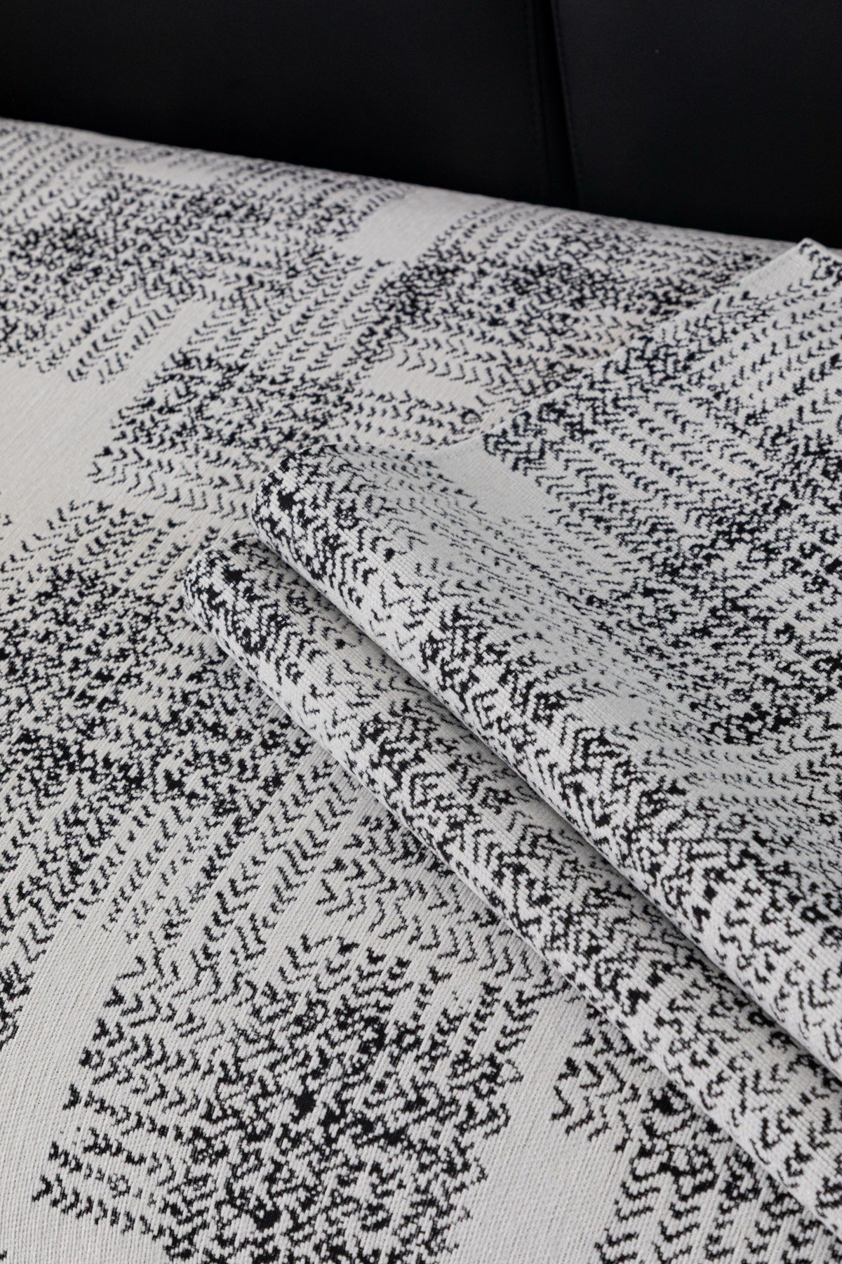Sofa Decor Hampton Plaid Jacquard Sofa Seat Cover in Silver Grey Plaid - fabric texture detail image for plaid sofa seat covers in Australia
