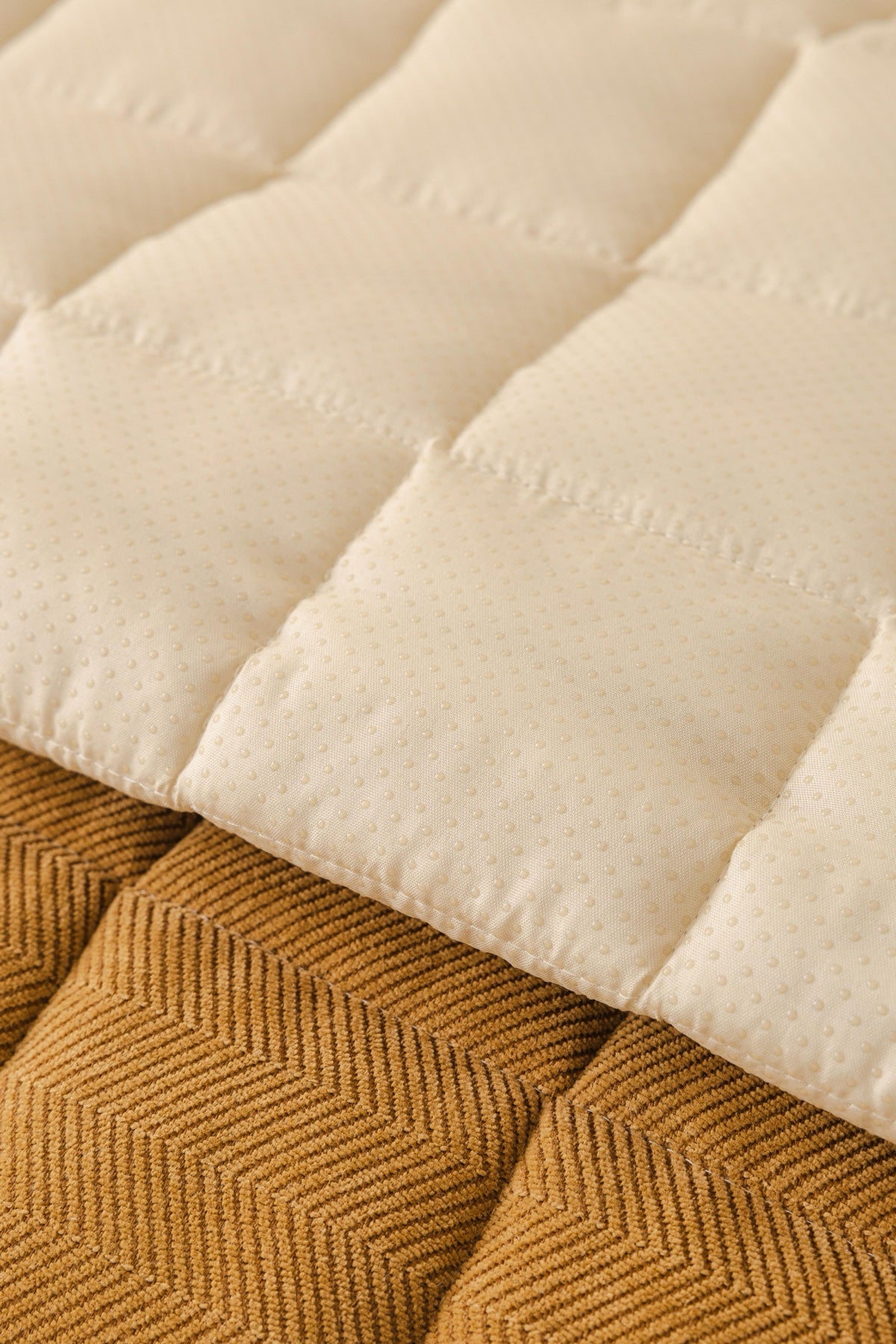 Sofa Decor Haven Quilted Corduroy Sofa Cover Piece in Ochre Gold - quilted corduroy fabric detail for quilted corduroy sofa cover pieces in Australia, image 25