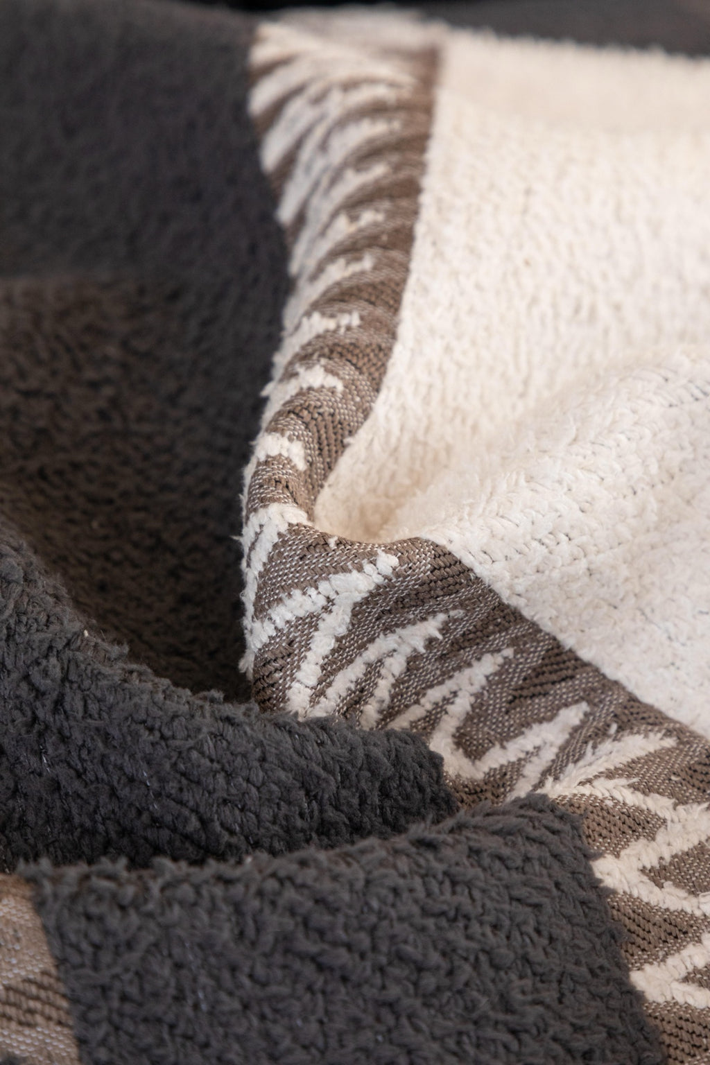 Sofa Decor Marlow Plush Stripe Sofa Seat Cover in Caramel Brown Stripe - detail image for plush striped couch cover pieces in Australia