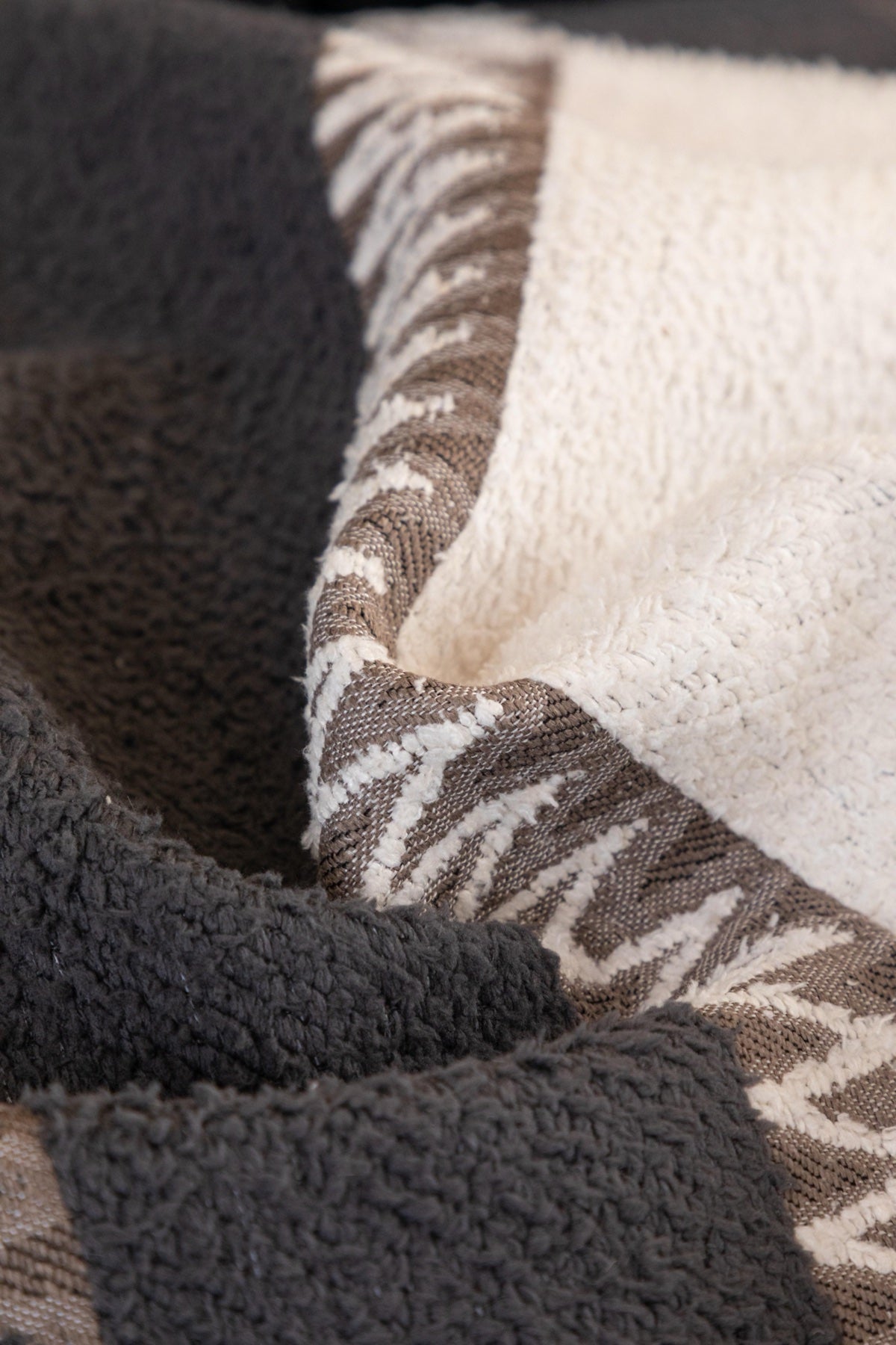 Sofa Decor Marlow Plush Stripe Sofa Seat Cover in Caramel Brown Stripe - detail image for plush striped couch cover pieces in Australia
