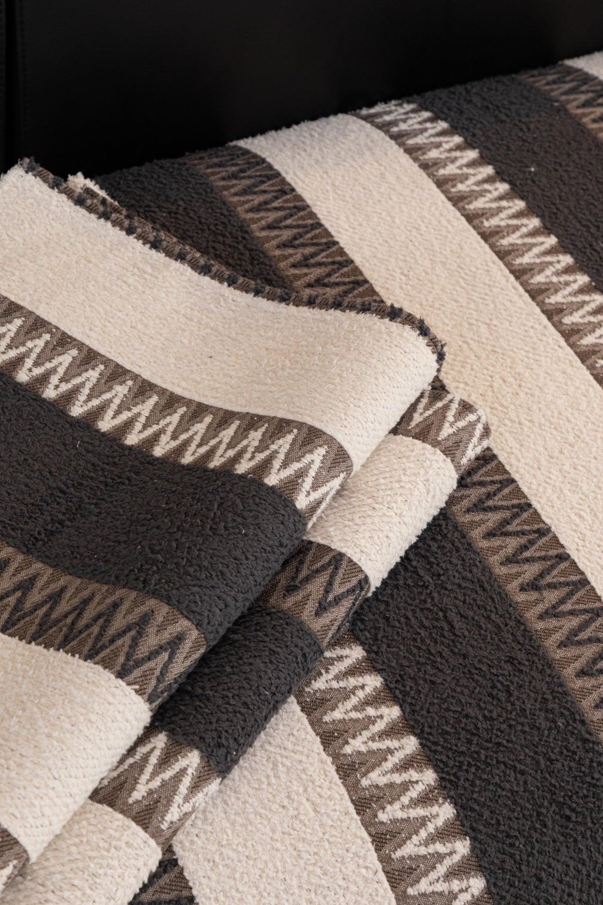 Sofa Decor Marlow Plush Stripe Sofa Seat Cover in Caramel Brown Stripe - detail image for plush striped couch cover pieces in Australia