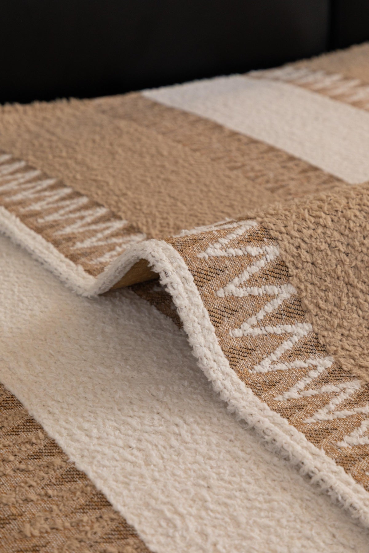 Sofa Decor Marlow Plush Stripe Sofa Seat Cover in Sand Beige Stripe - detail image for plush striped couch cover pieces in Australia