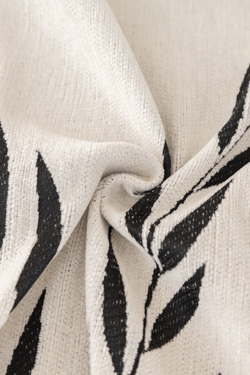 Sofa Decor Oliva Leaf Fringe Sofa Throw Cover in Black Leaf - leaf pattern sofa throw cover styled couch cover in Australia, image 32