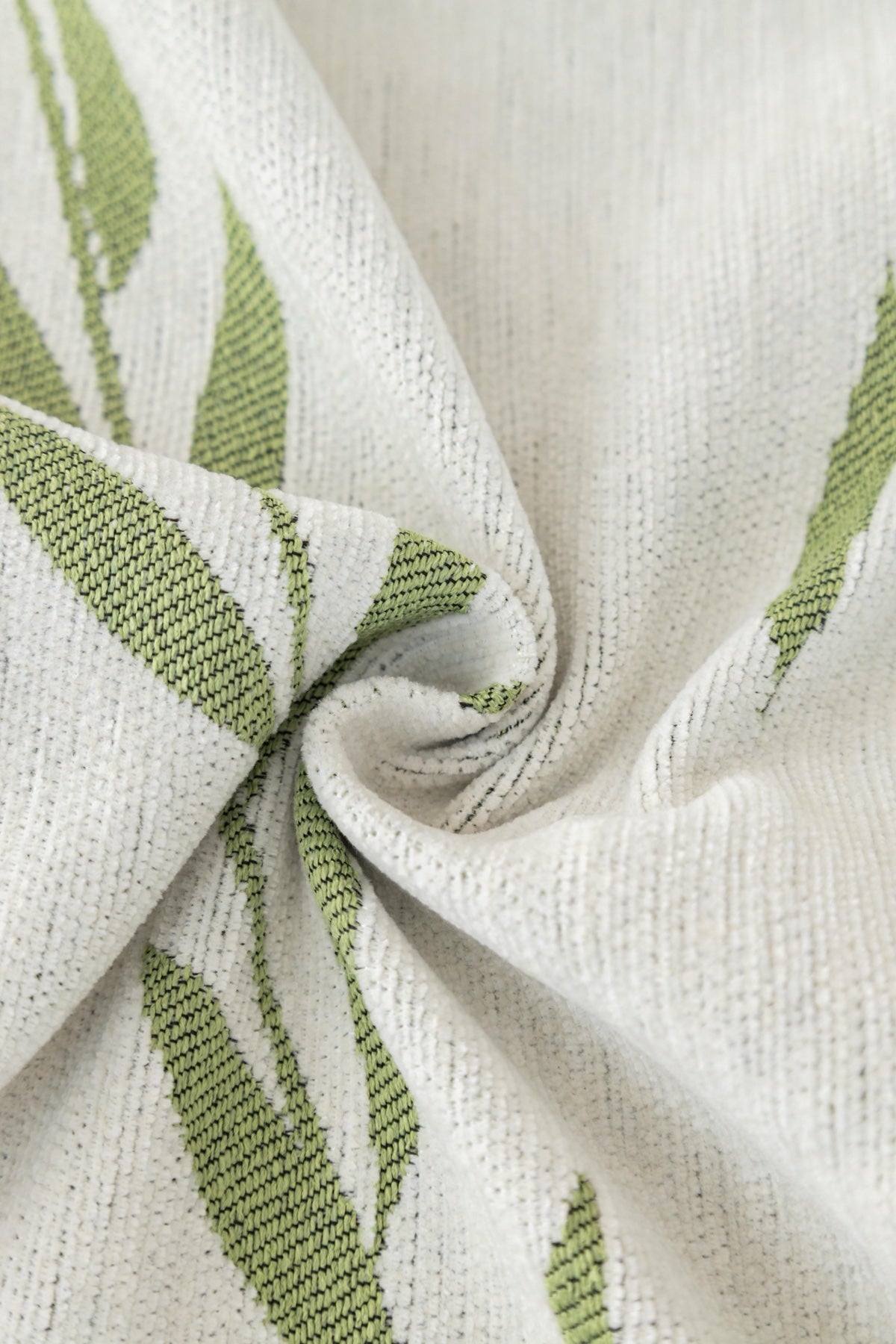 Sofa Decor Oliva Leaf Fringe Sofa Throw Cover in Sage Leaf - leaf pattern sofa throw cover styled couch cover in Australia, image 4
