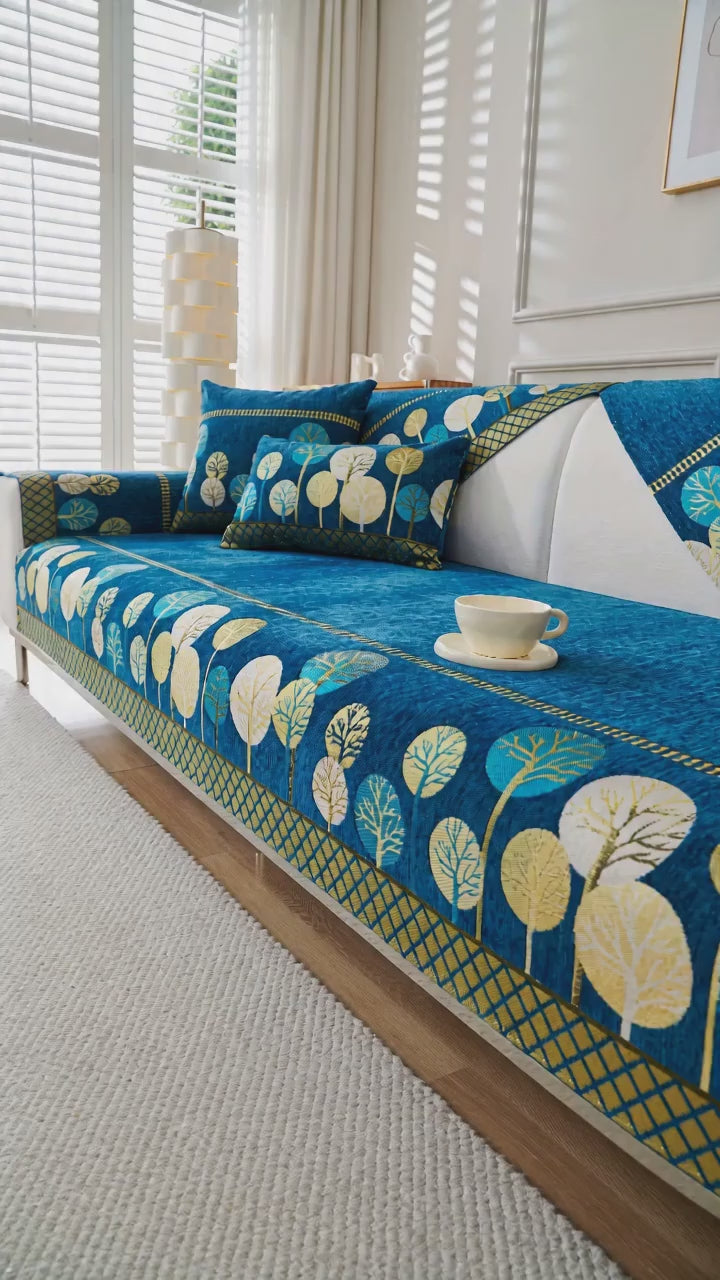 Bohemian Chenille Sofa Cover - Pet-Friendly Armchair Protector