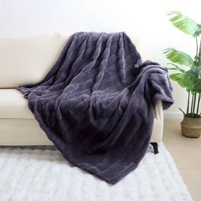 Luxurious Plush Faux Fur Winter Throw Blanket