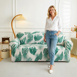 Sofa Decor Palmira Tropical Stretch Sofa Cover featured product image for stretch sofa cover in Australia