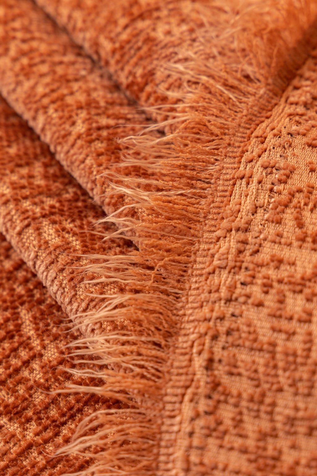 Sofa Decor Solene Textured Chenille Sofa Throw Cover in Terracotta Rust - soft chenille texture detail for soft chenille couch cover in Australia, image 38