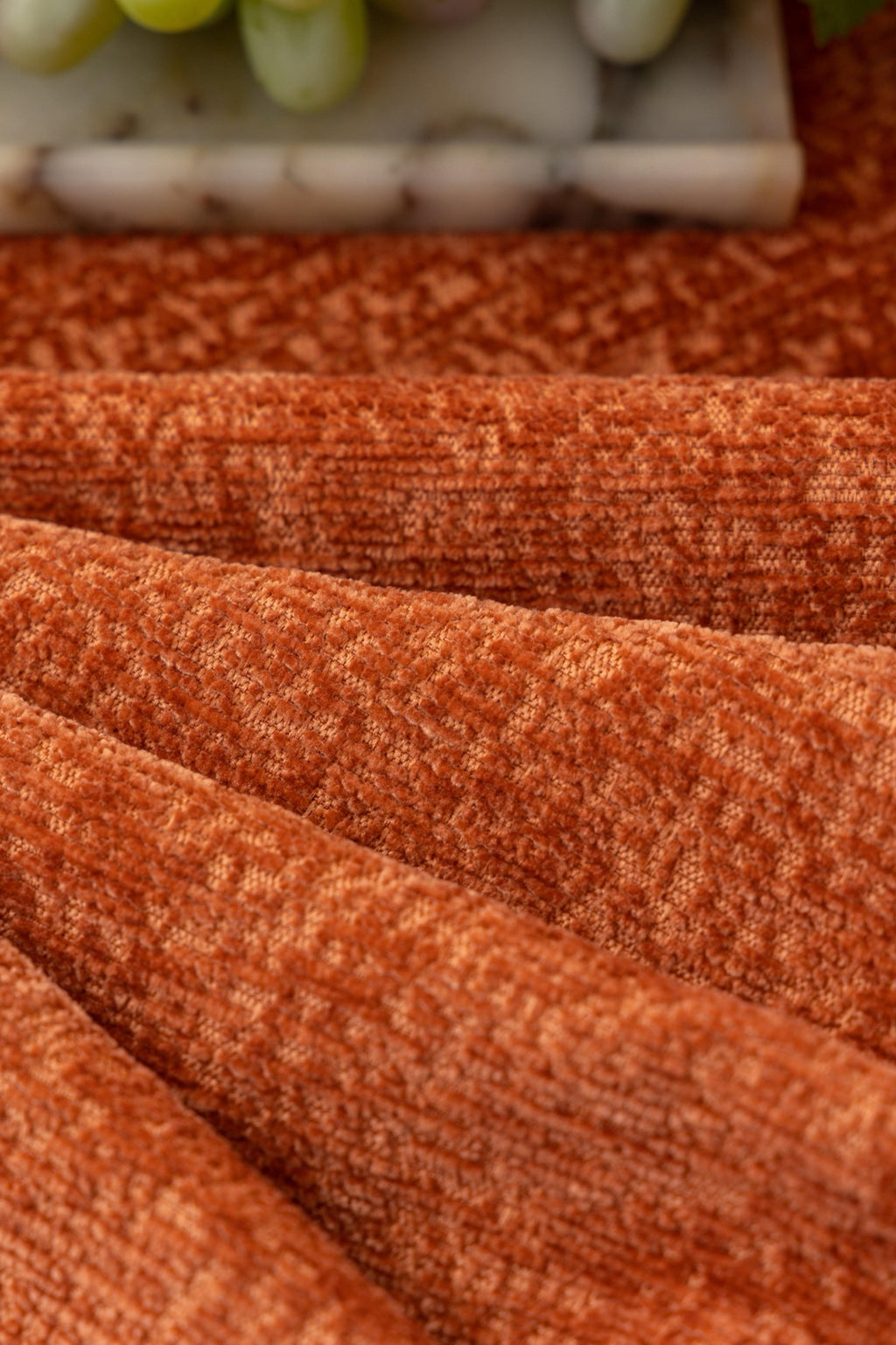 Sofa Decor Solene Textured Chenille Sofa Throw Cover in Terracotta Rust - soft chenille texture detail for soft chenille couch cover in Australia, image 39