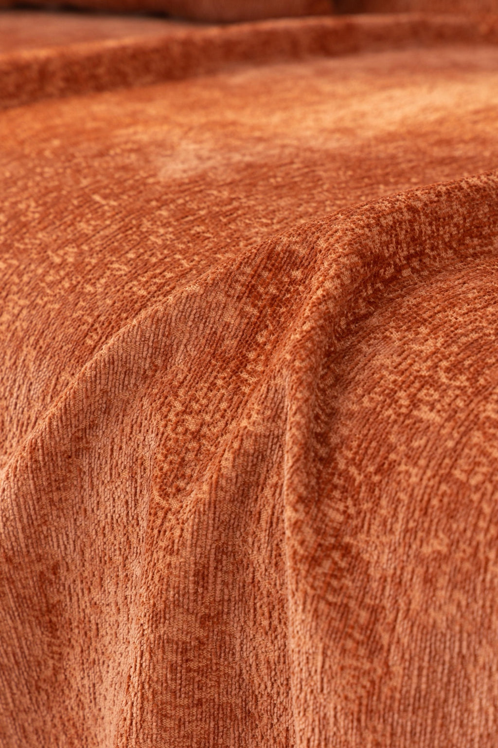 Sofa Decor Solene Textured Chenille Sofa Throw Cover in Terracotta Rust - soft chenille texture detail for soft chenille couch cover in Australia, image 40