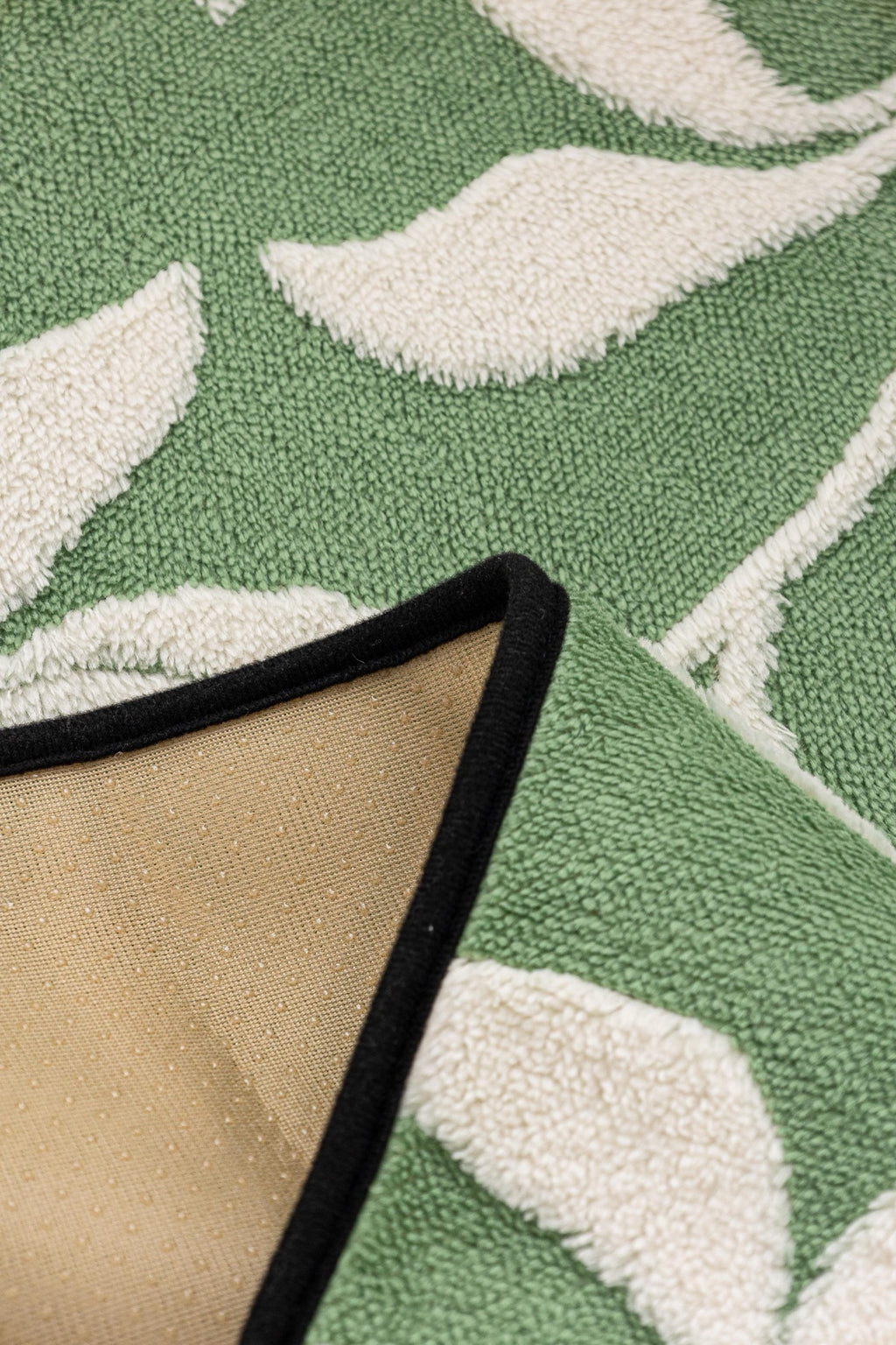 Sofa Decor Willow Quilted Leaf Sofa Seat Cover in Sage Leaf - fabric texture and edge detail for quilted sofa seat covers in Australia