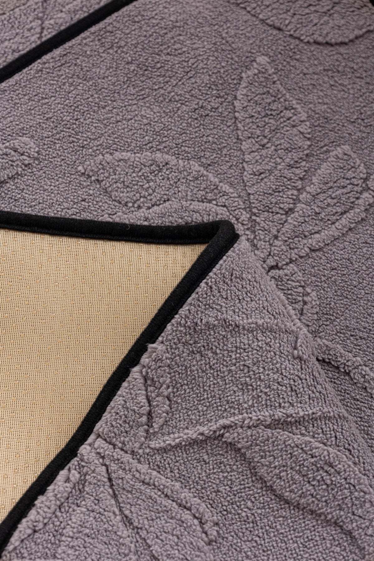 Sofa Decor Willow Quilted Leaf Sofa Seat Cover in Smoke Grey Leaf - fabric texture and edge detail for quilted sofa seat covers in Australia