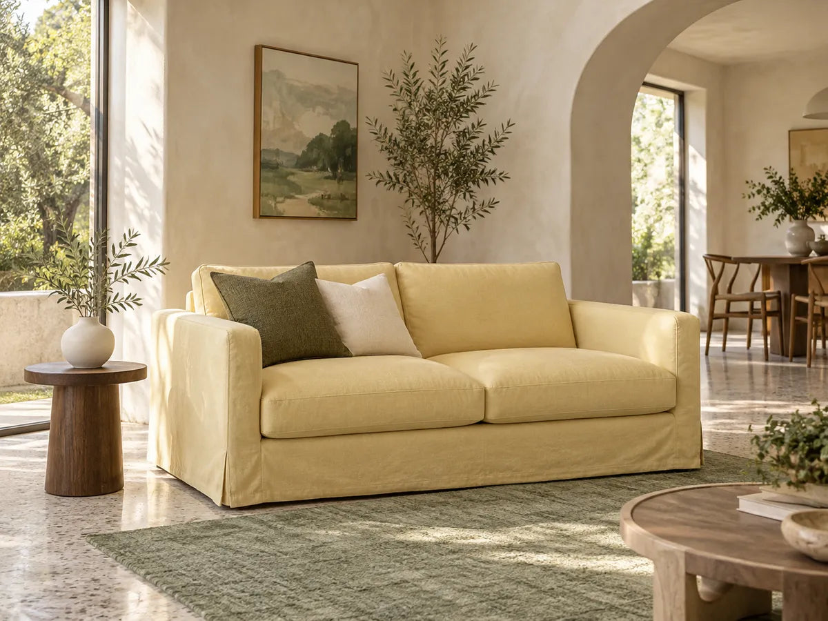 2 Seater Sofa Covers styling illustration: balance the cover with the room