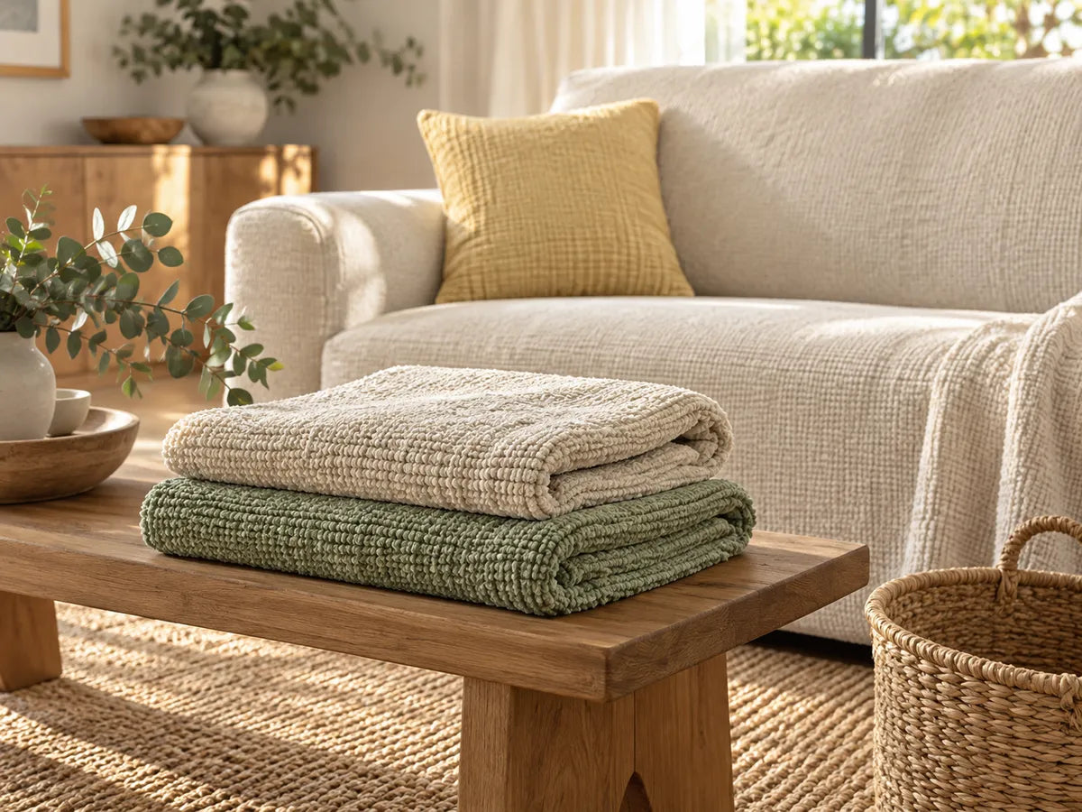 Chenille Sofa Covers styling illustration: keep care product-specific