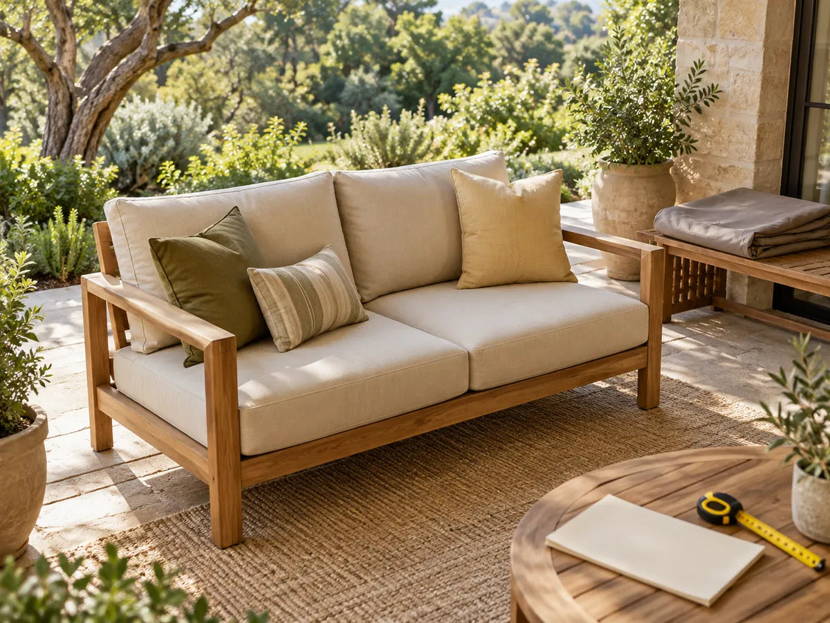 Outdoor Sofa Covers styling illustration: measure the outer dimensions